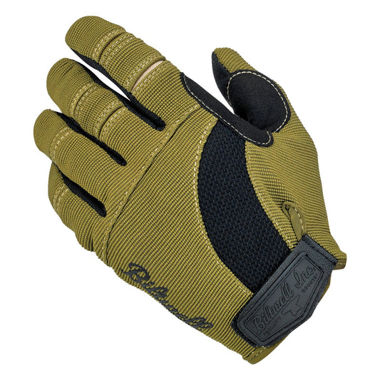 Biltwell Moto Gloves Olive/Black/Tan — detail