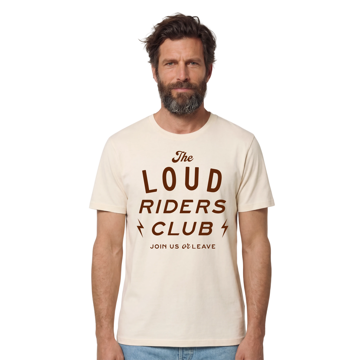 Loud Custom Wear T-shirt Loud Riders Club — Natural Raw