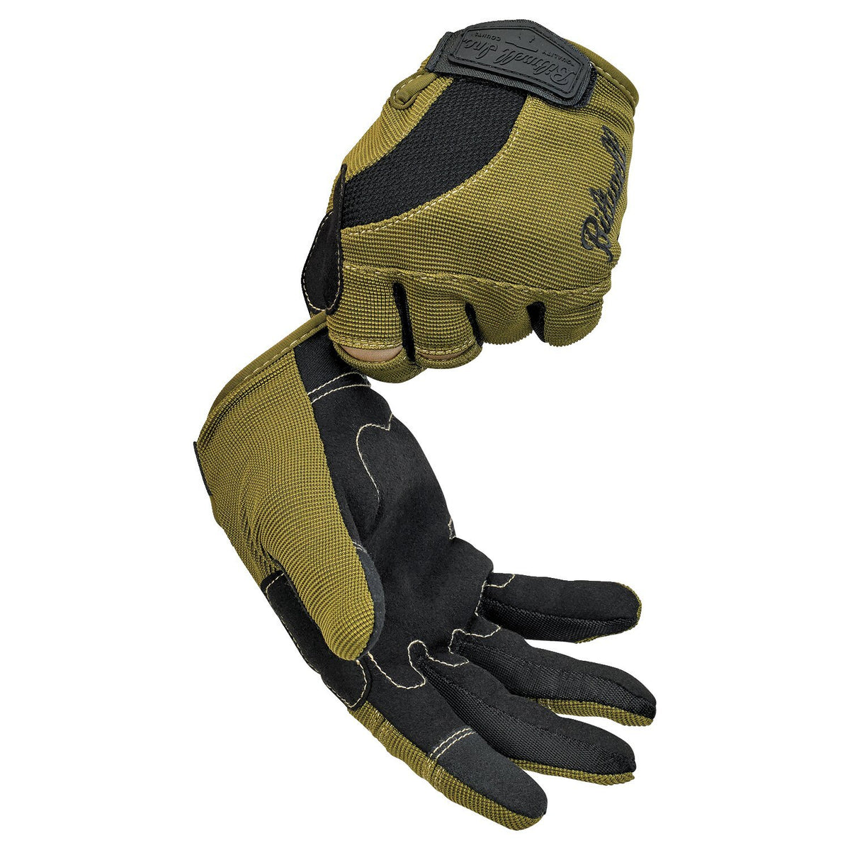 Biltwell Moto Gloves Olive/Black/Tan — sfeerfoto