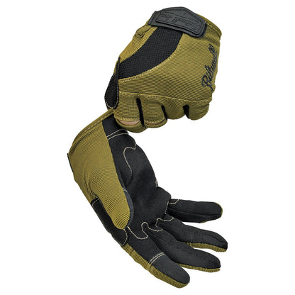 Biltwell Moto Gloves Olive/Black/Tan — sfeerfoto