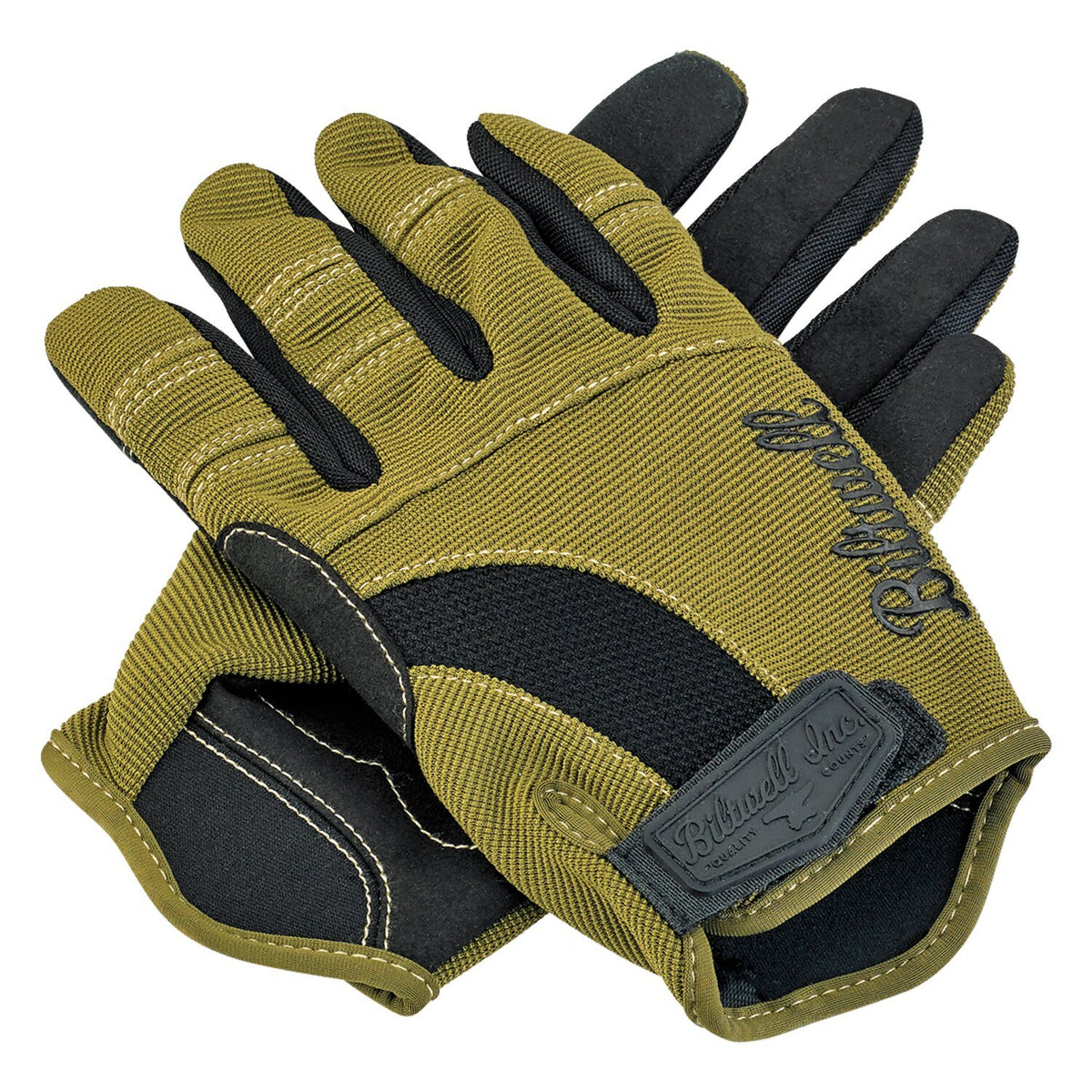 Biltwell Moto Gloves Olive/Black/Tan