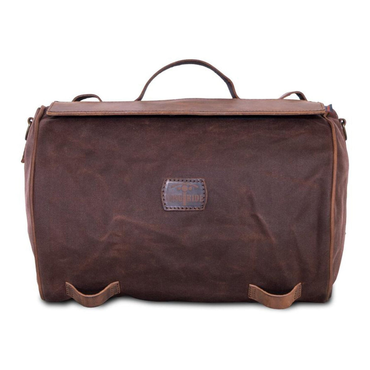 Roll Bag Waxed Cotton Narrow — Brown Wax detail