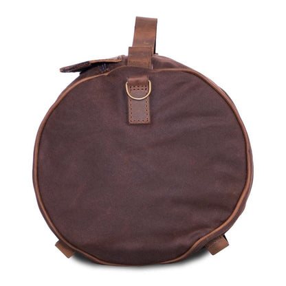 Roll Bag Waxed Cotton Narrow — Brown Wax op motor