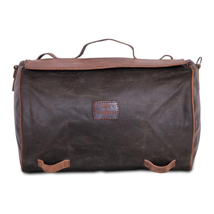 Roll Bag Waxed Cotton Narrow — Khaki Wax detail
