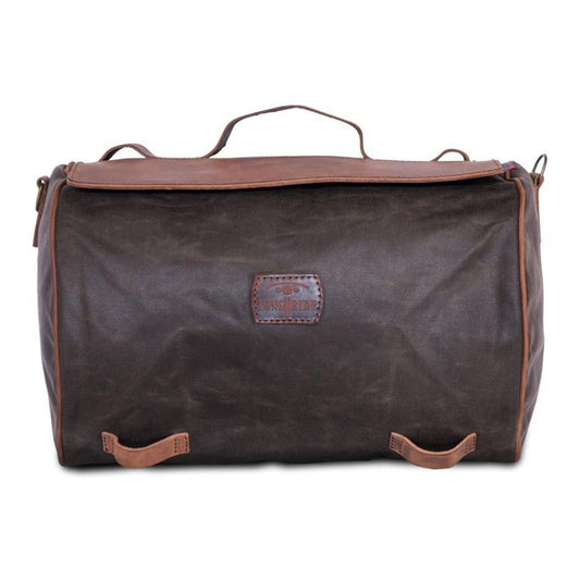 Roll Bag Waxed Cotton Narrow — Khaki Wax detail
