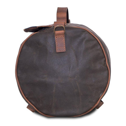 Roll Bag Waxed Cotton Narrow — Khaki Wax op motor