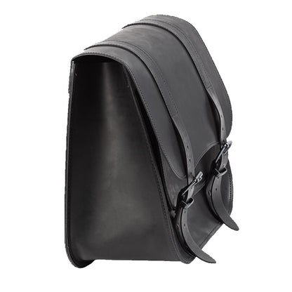 MCS Leather Saddlebag Postman 30L Zwart zijkant