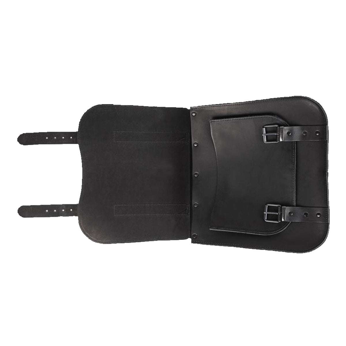 MCS Leather Saddlebag Postman 30L Zwart onderkant