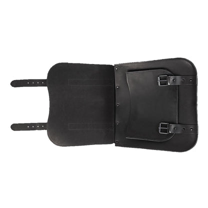 MCS Leather Saddlebag Postman 30L Zwart onderkant