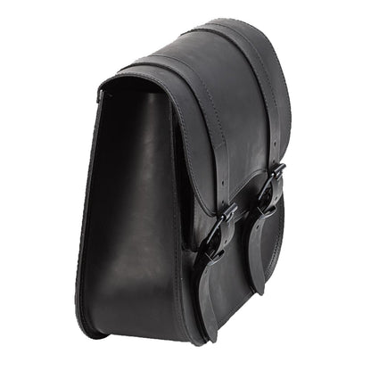 MCS Leather Single Saddlebag 18L Zwart zijkant