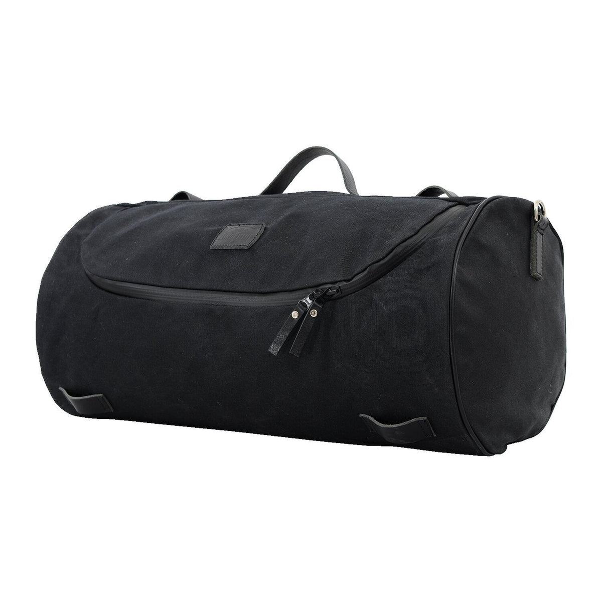 Roll Bag Waxed Cotton Wide — Black Wax
