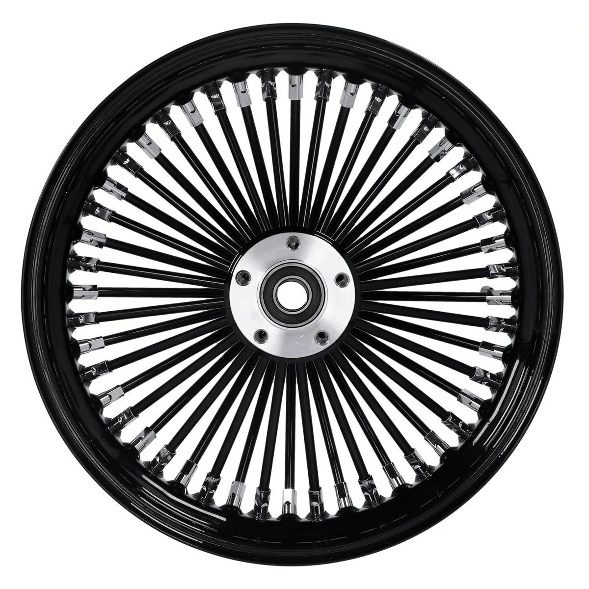 MCS Radial 48 Fat Spoke Rear Wheel 3.50×16 — Zwart — detail
