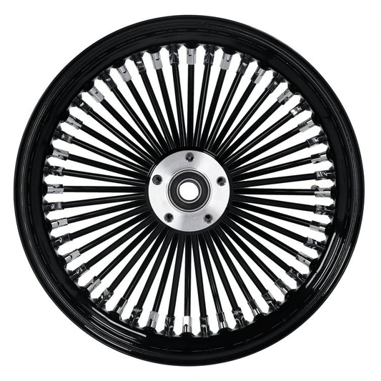 MCS Radial 48 Fat Spoke Rear Wheel 3.50×16 — Zwart — detail