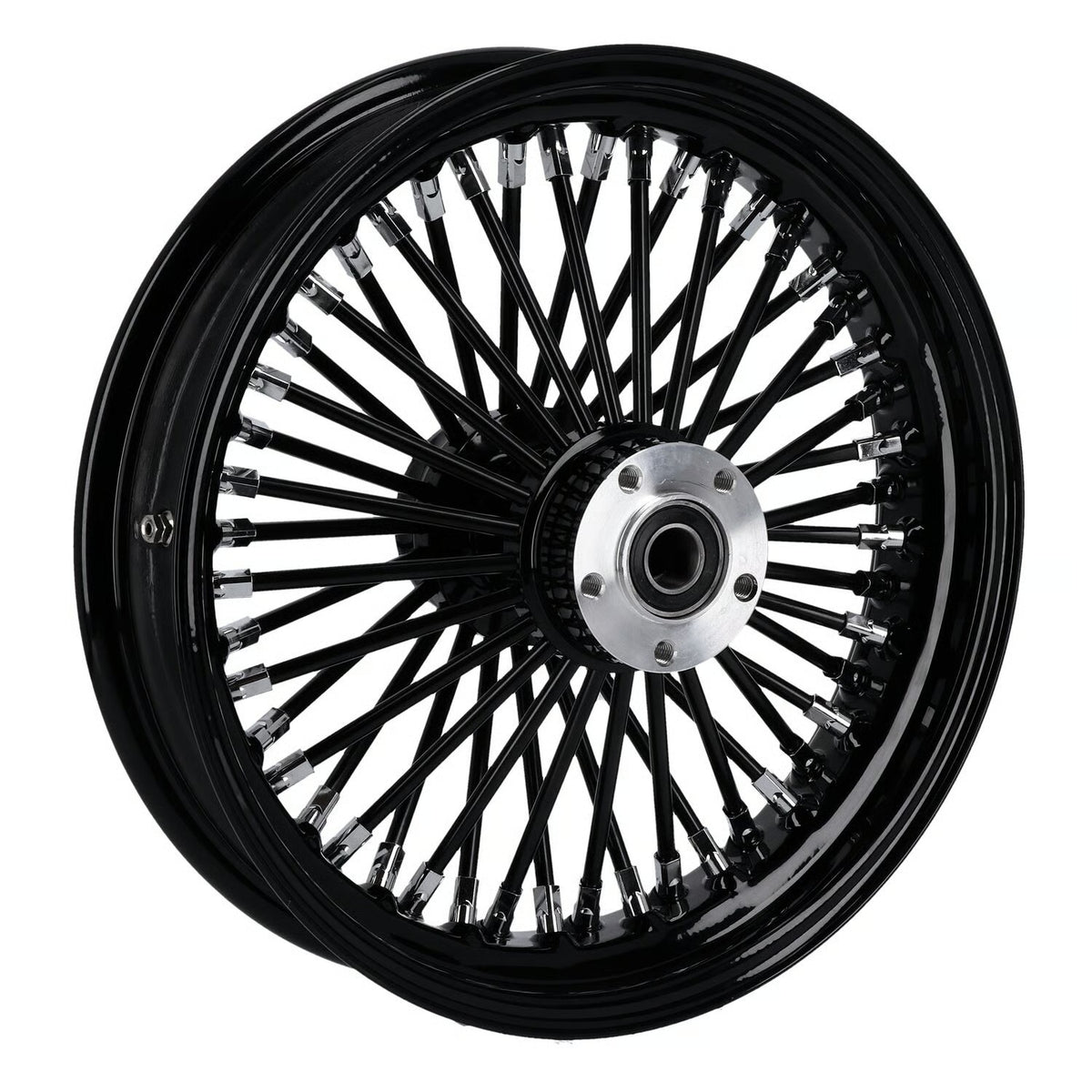 MCS Radial 48 Fat Spoke Rear Wheel 3.50×16 — Zwart