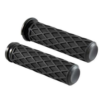 Arlen Ness Diamond Grips — Zwart