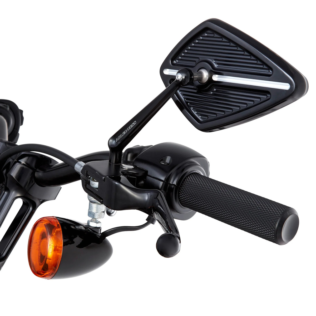 Arlen Ness Knurled Grips — Zwart — detail