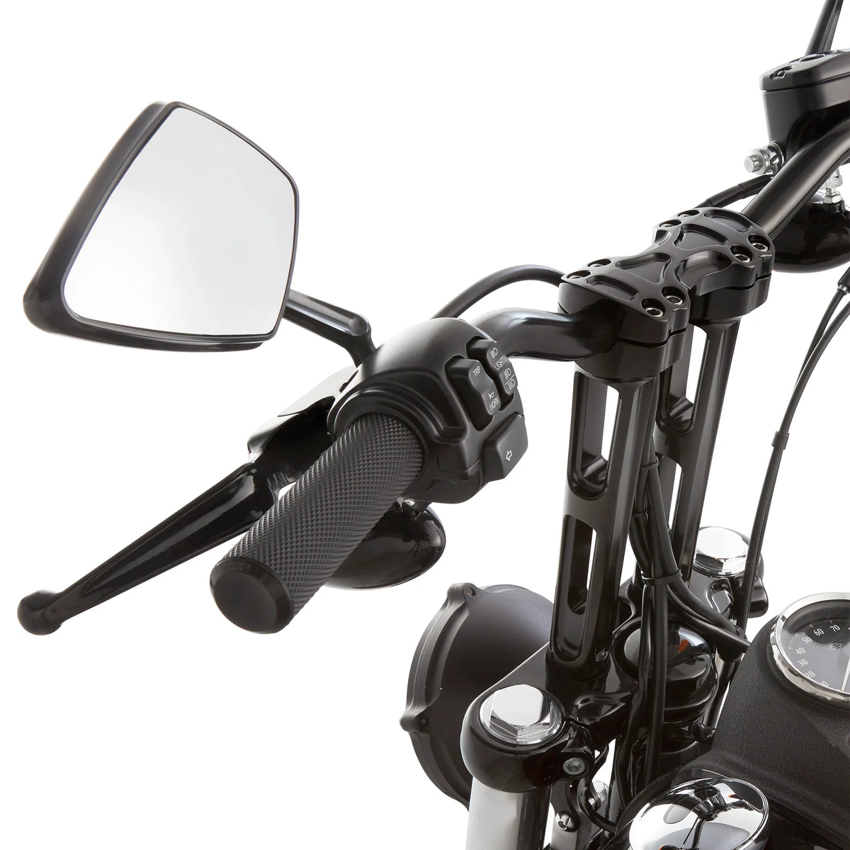 Arlen Ness Knurled Grips — Zwart — detail