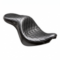 Le Pera Maverick Seat — Diamond Stitch, 2-up zadel met afneembare rugleuning, Softail 2000–2007
