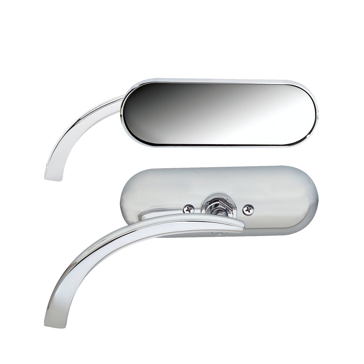 Arlen Ness Mini Oval Micro Mirrors — Chrome — detail