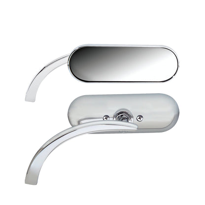 Arlen Ness Mini Oval Micro Mirrors — Chrome — detail