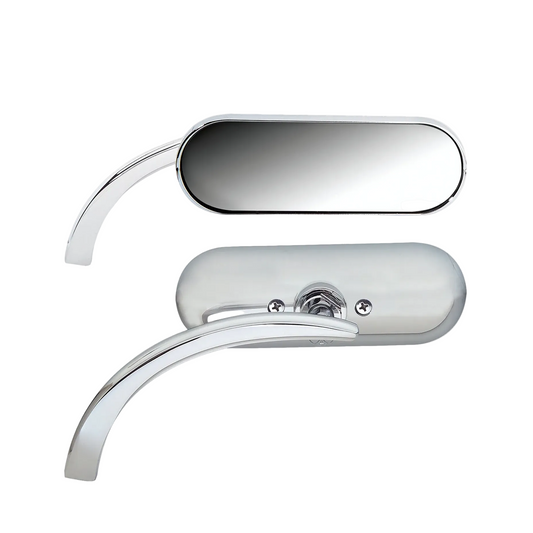 Arlen Ness Mini Oval Micro Mirrors — Chrome