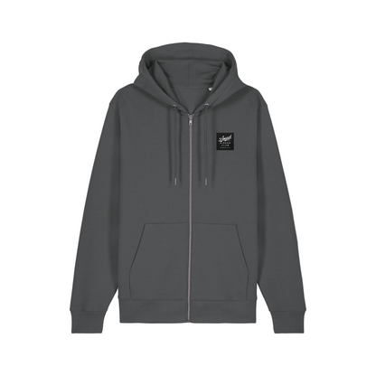 Loud Custom Wear Zip Hoodie Just Ride — Antraciet — detail
