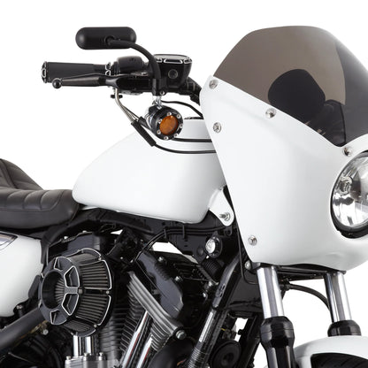 Arlen Ness Mini Oval Micro Mirrors — Zwart — detail
