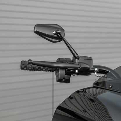 Arlen Ness Mini Stocker Forged Mirrors — Zwart — detail