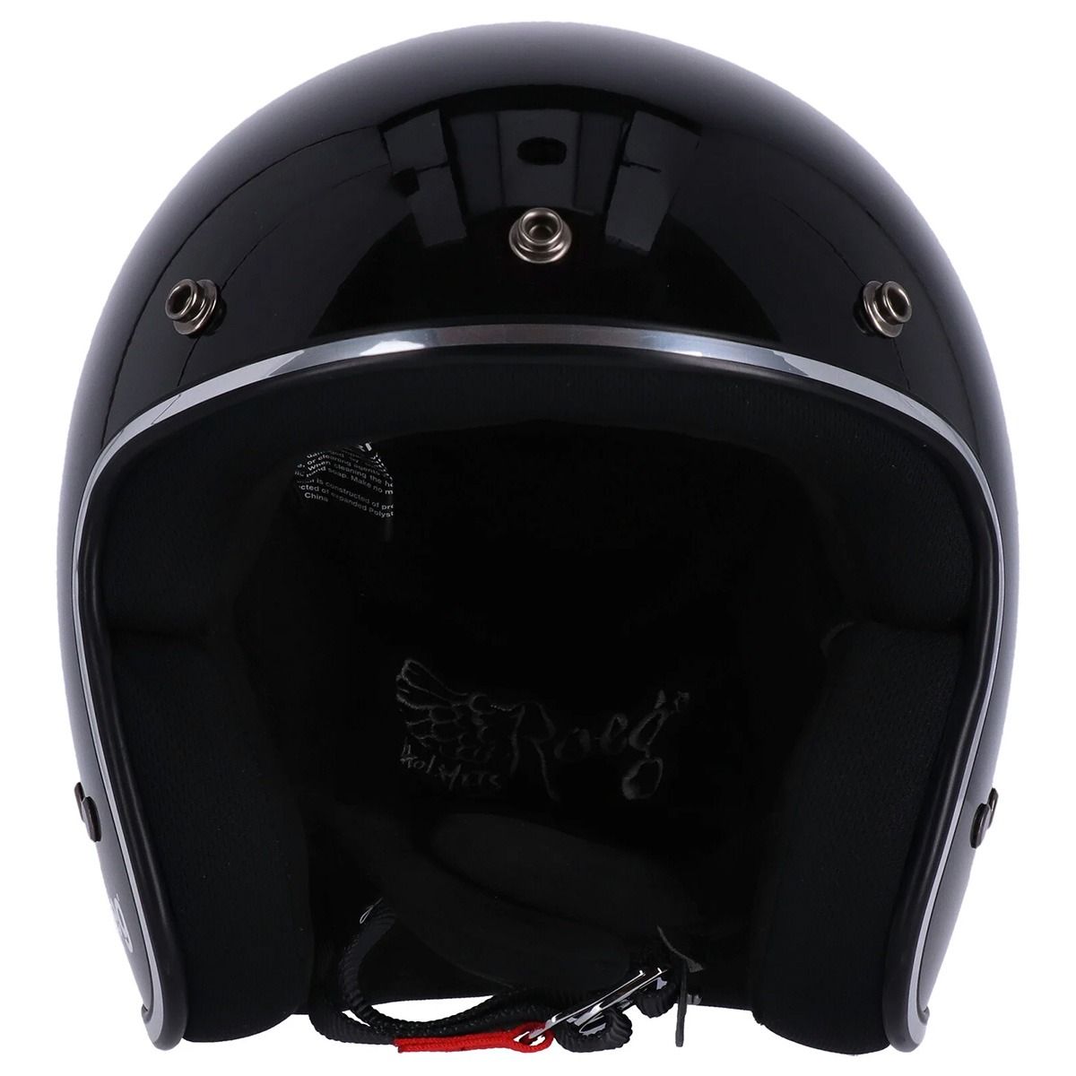 Roeg JETT Helm — Gloss Black — detail