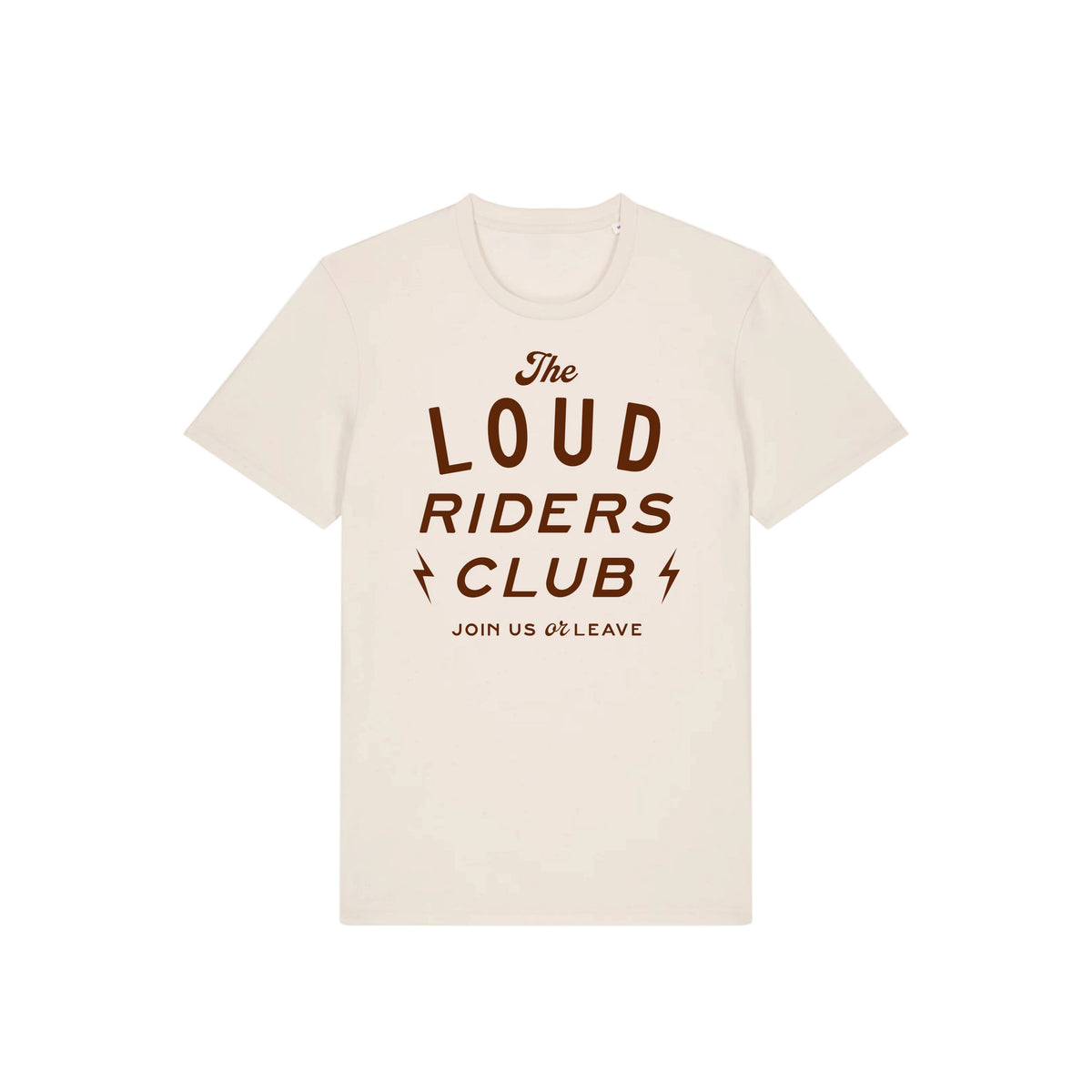 T-shirt Loud Riders Club — Natural Raw, voorkant